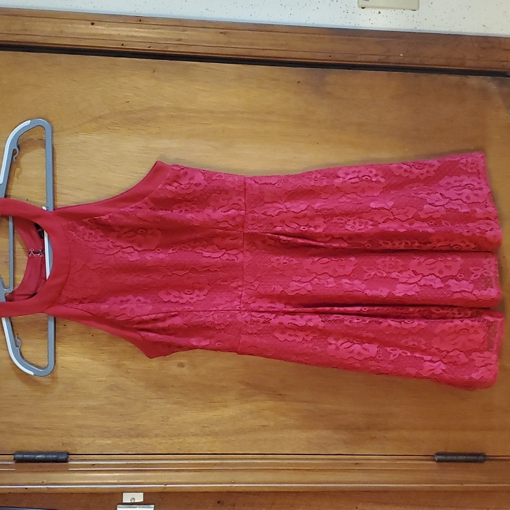 NWOT Speechless red lace dress.